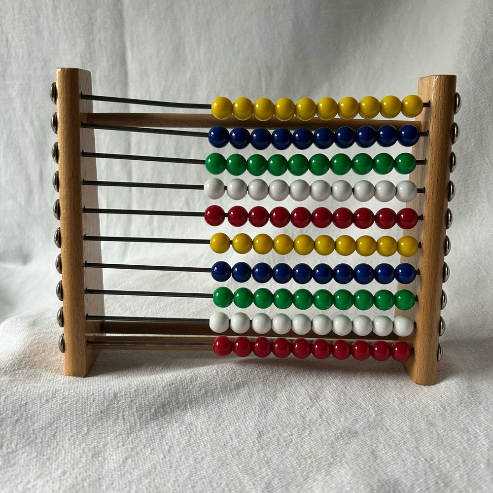 Vintage Hermann Eichhorn Wooden Abacus — Made in Germany Toy Montessori Retro